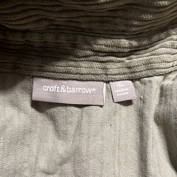 Croft & Barrow Corduroy Shacket /Jacket  Seafoam Green Button down  / XL - Picture 6 of 15